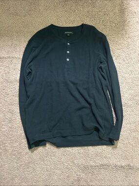 Banana Republic Black Long-Sleeve Henley